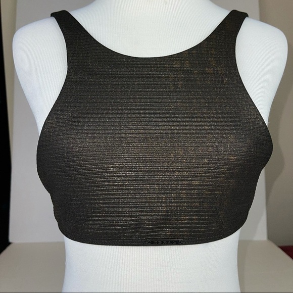 KORAL Swim Top Black Gold Metallic S - Picture 2 of 15